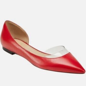 Tamara Mellon Red Kidskin Darling Flats 10mm Heels $350 NEW  size  US 8.5 EU39.5